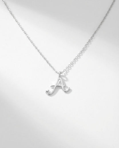 Initial Necklace - Letter Pendant Jewelry - Personalized Gift for Her - 925k Sterling Silver