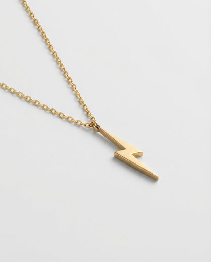 Lightning Necklace - Gold, Rose Gold, or Silver Pendant Chain - Gift for Her - 925k Sterling Silver