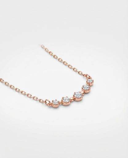 Tiny Bazel Set Necklace Minimalist Everyday - Minimalist Jewelry
