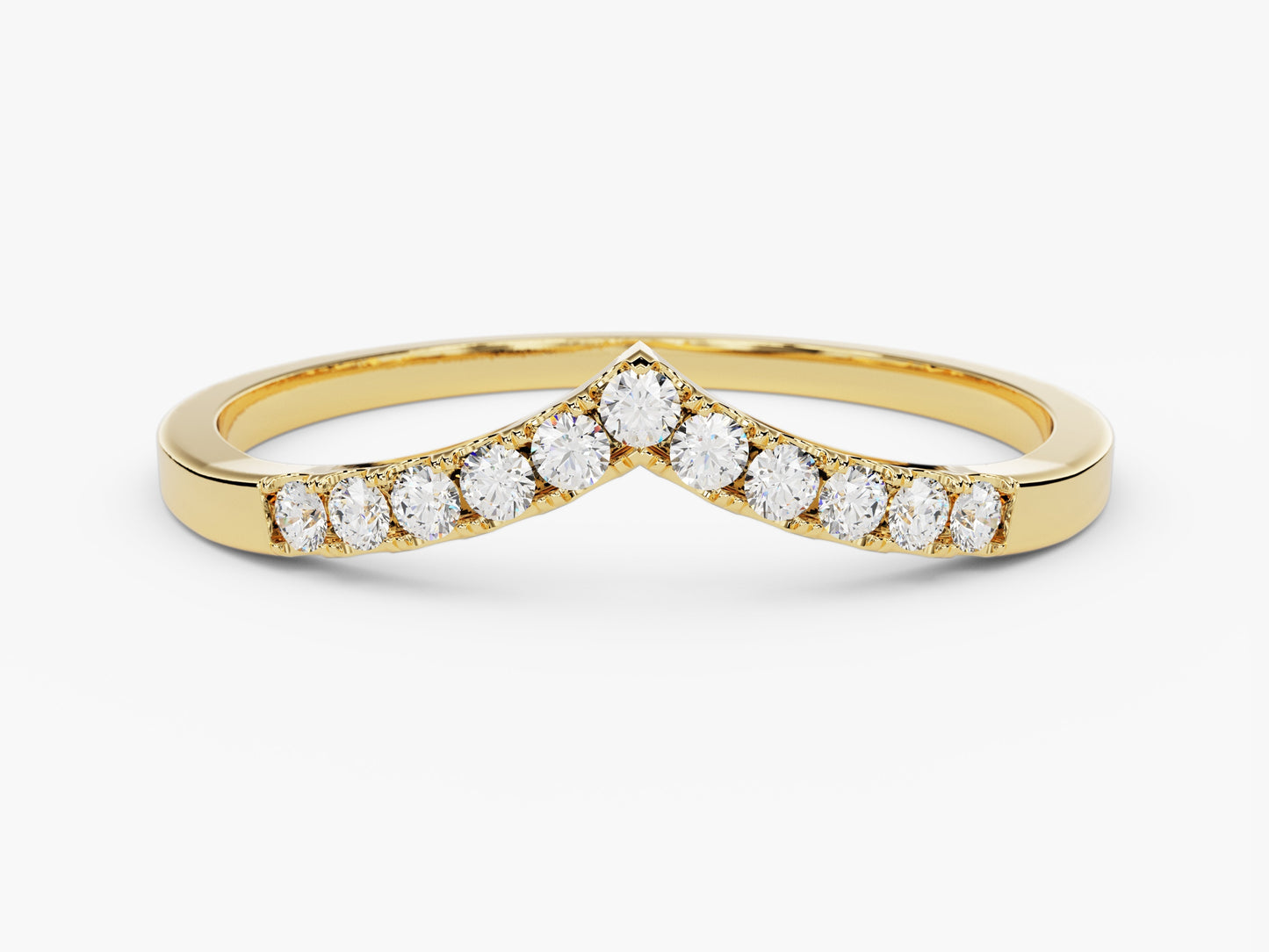 V-Shaped Wedding Band