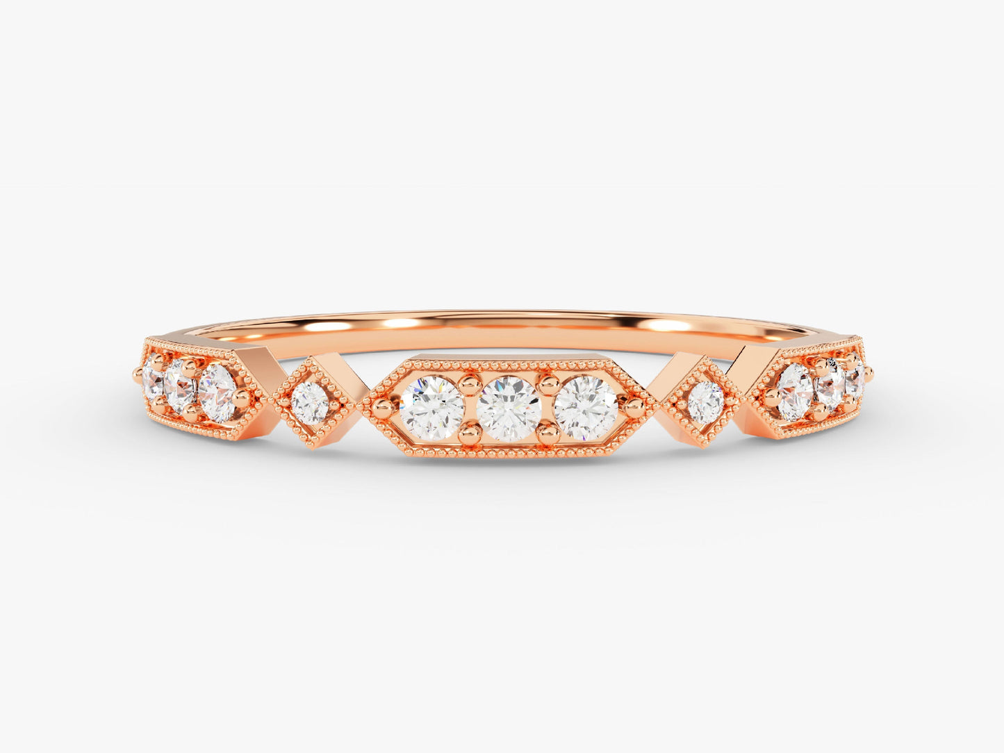 Art Deco Vintage Wedding Band