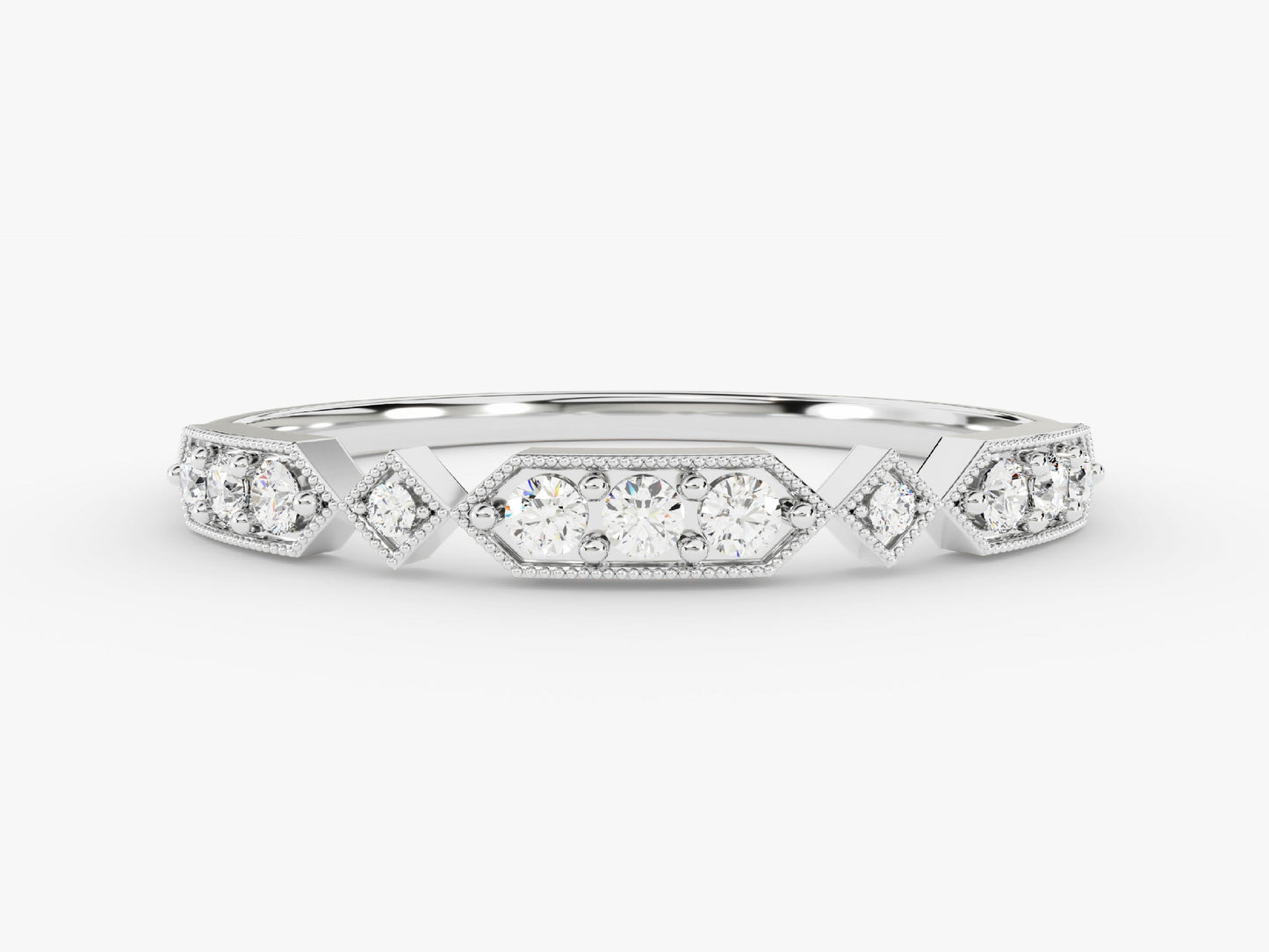 Art Deco Vintage Wedding Band