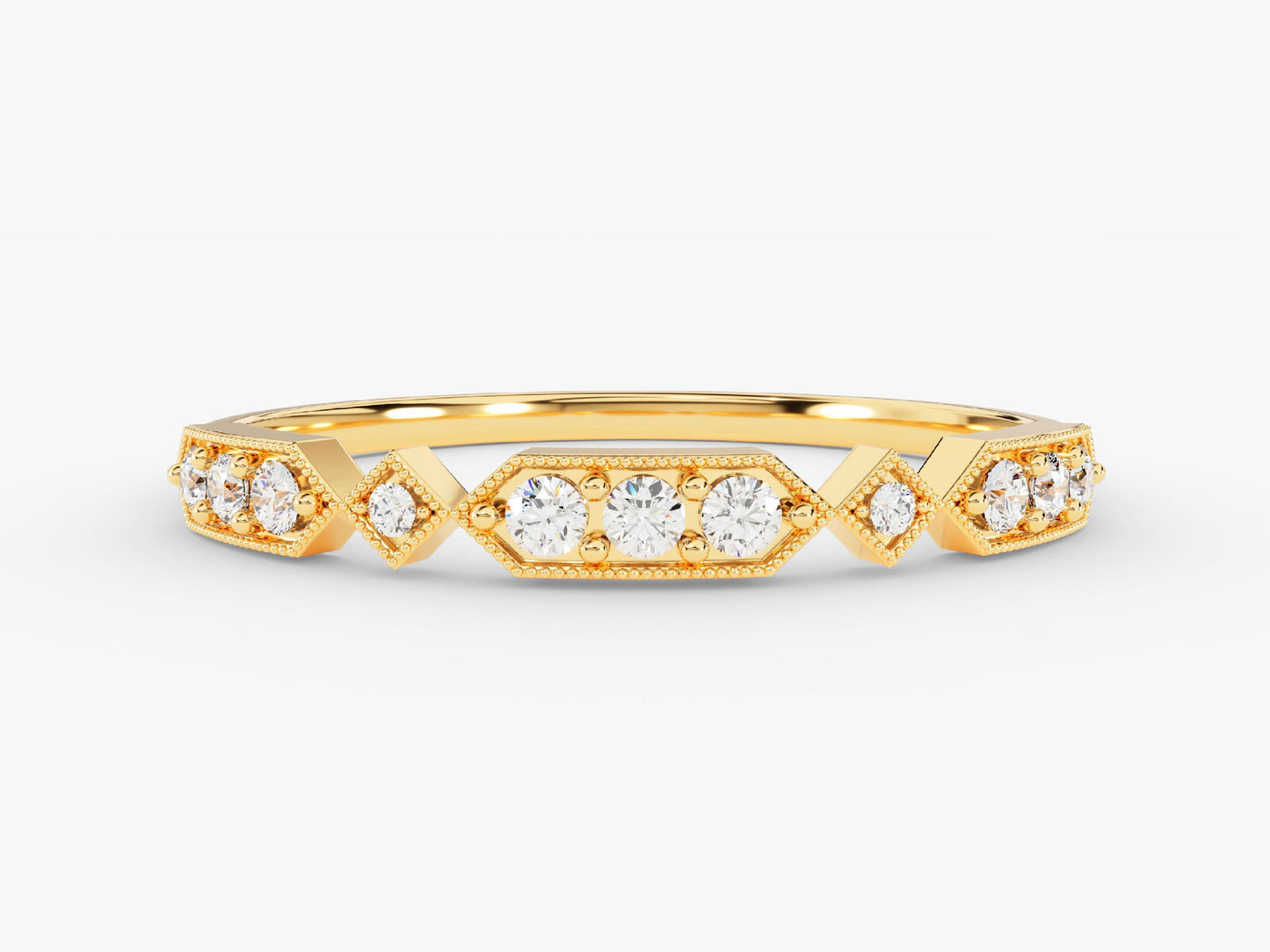 Art Deco Vintage Wedding Band