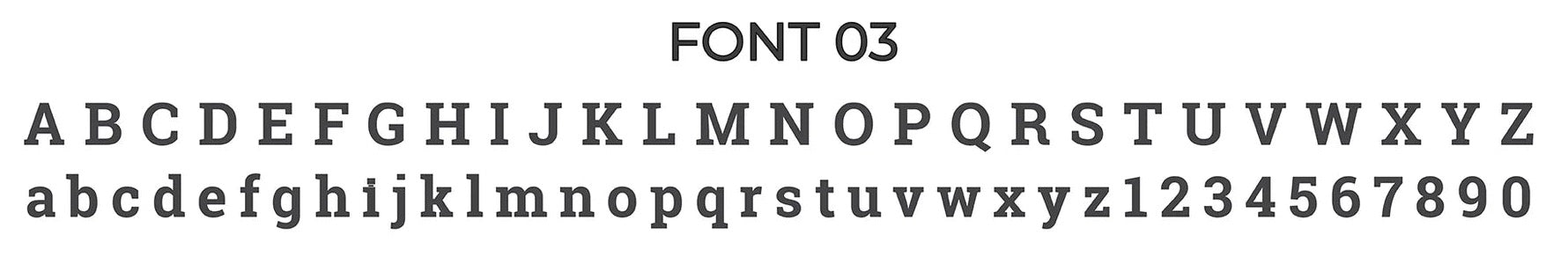 Font 03 preview