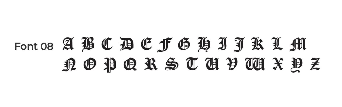 Font 08 preview