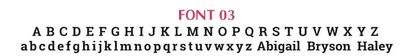 Font 03 preview