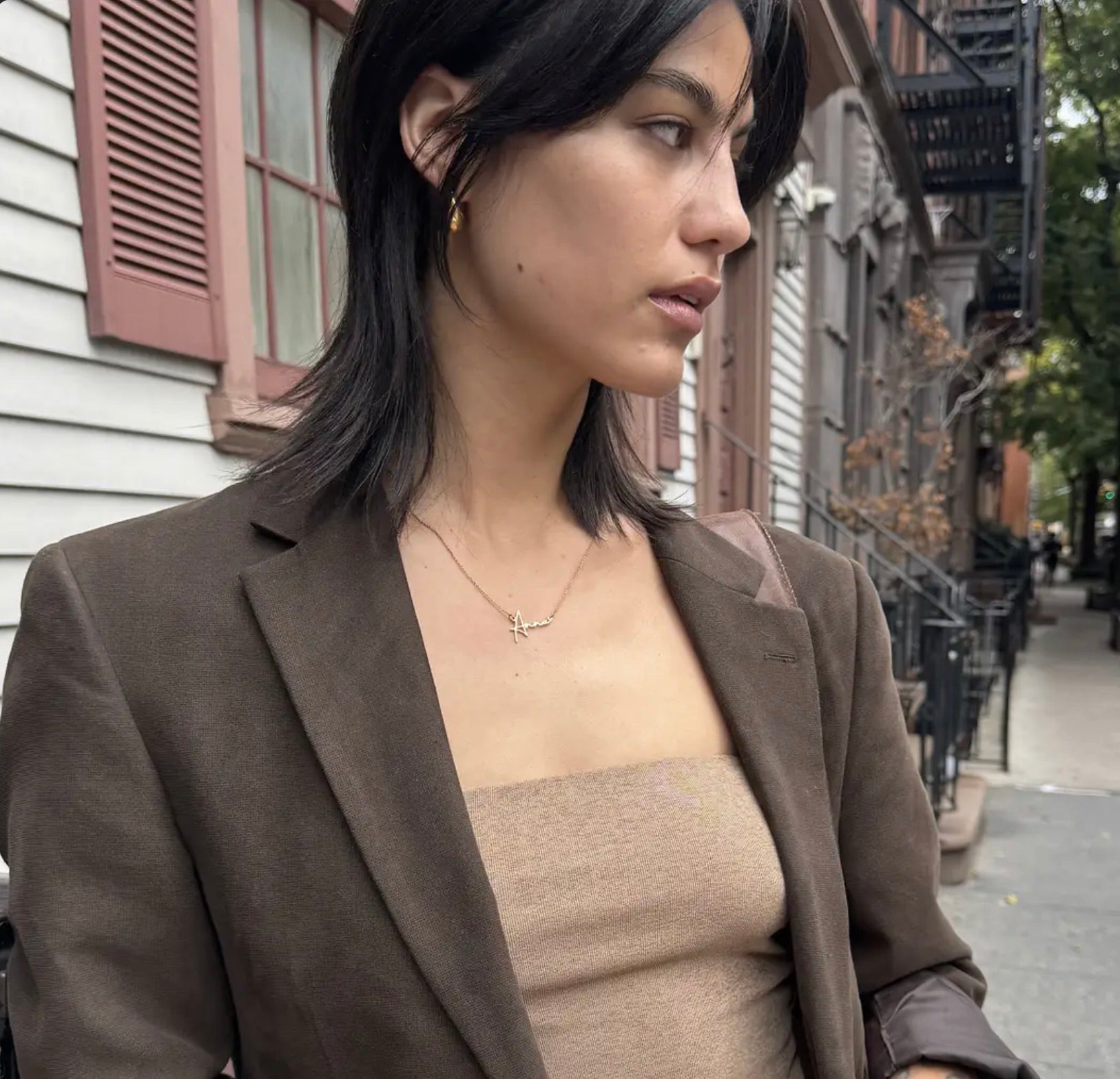 Customer wearing styled moment from Jewelry Handcrafts
