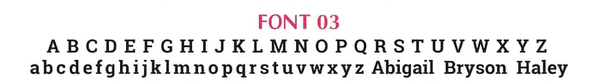 Font 03 preview
